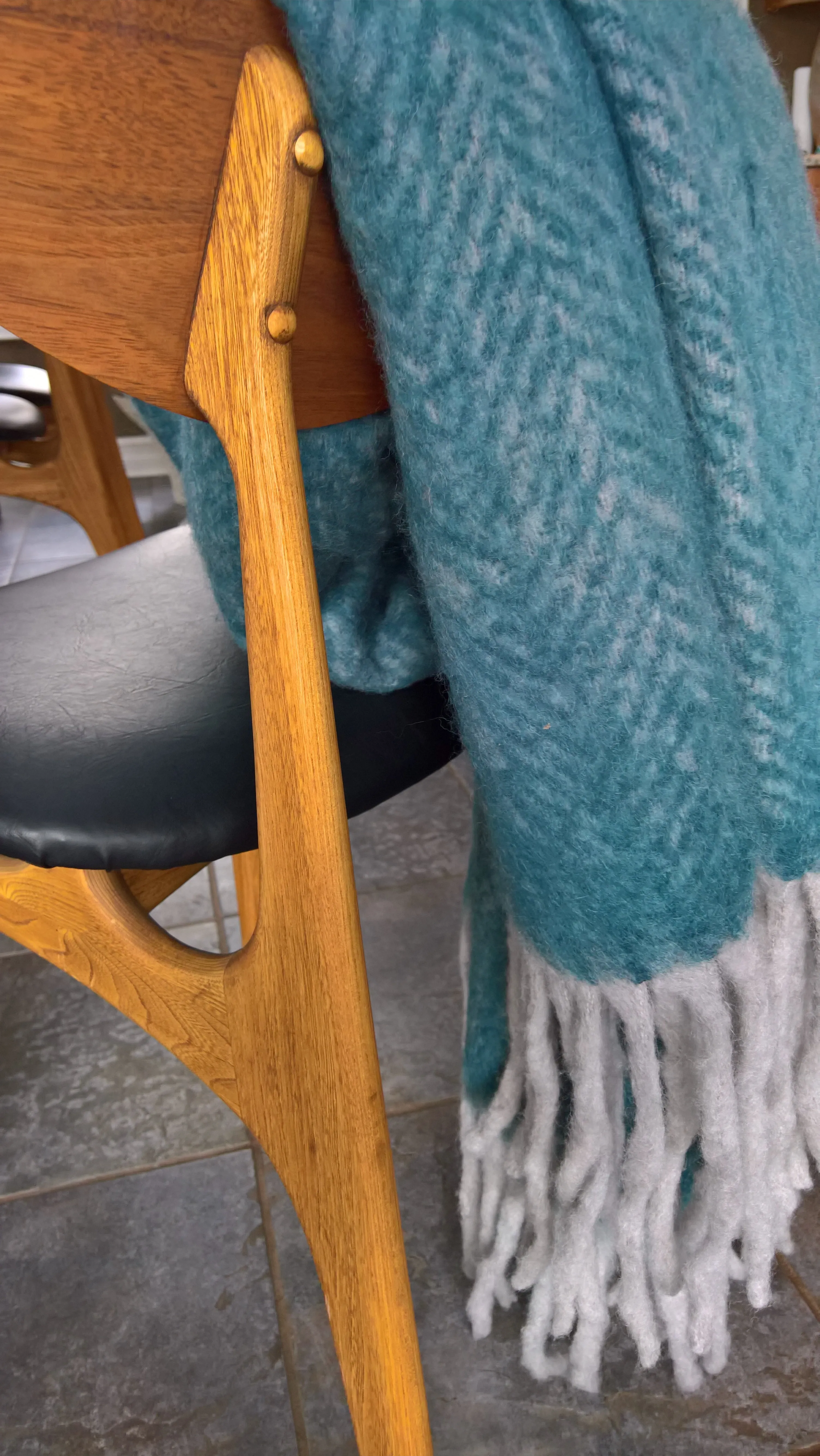 Mohair Blanket Lagoon Blue