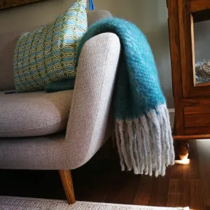 Mohair Blanket Lagoon Blue