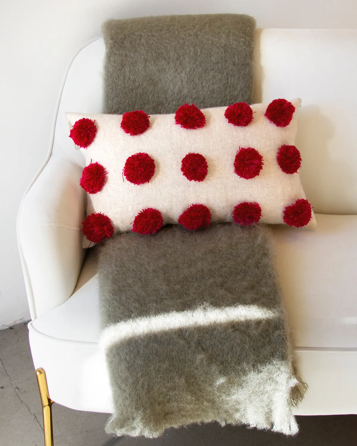 Moss Mohair Blanket Throw