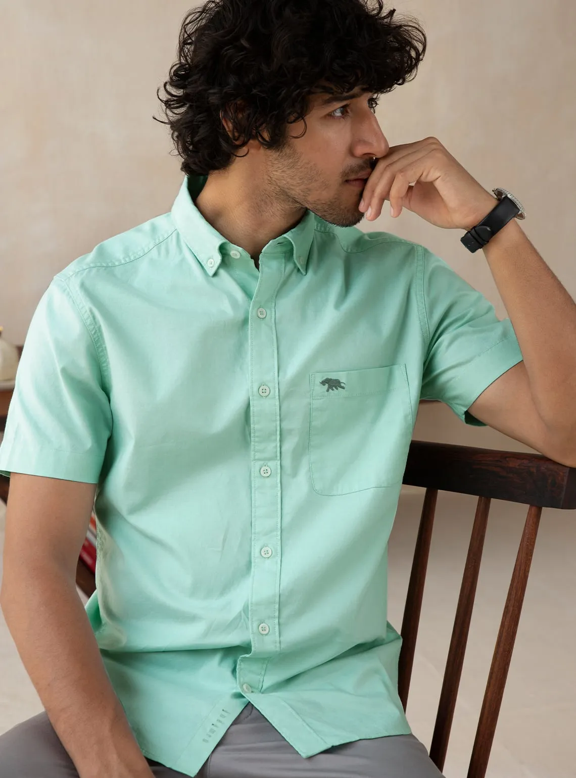 Opal Oxford Half Shirt