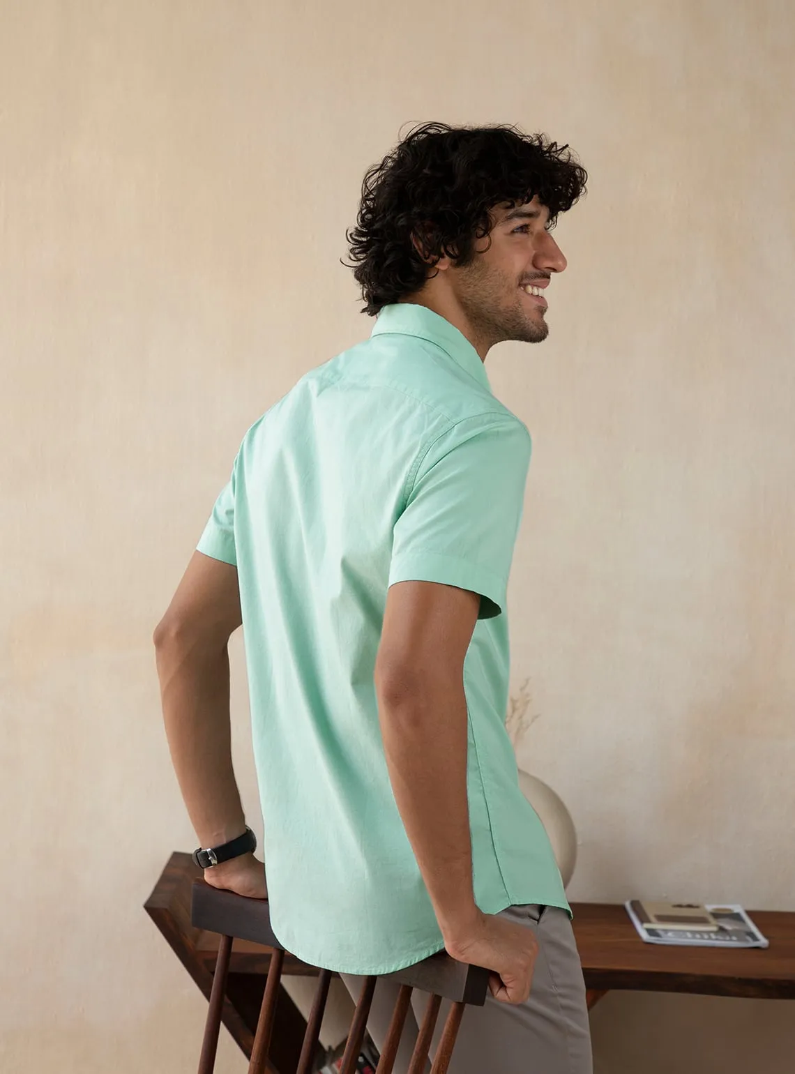 Opal Oxford Half Shirt