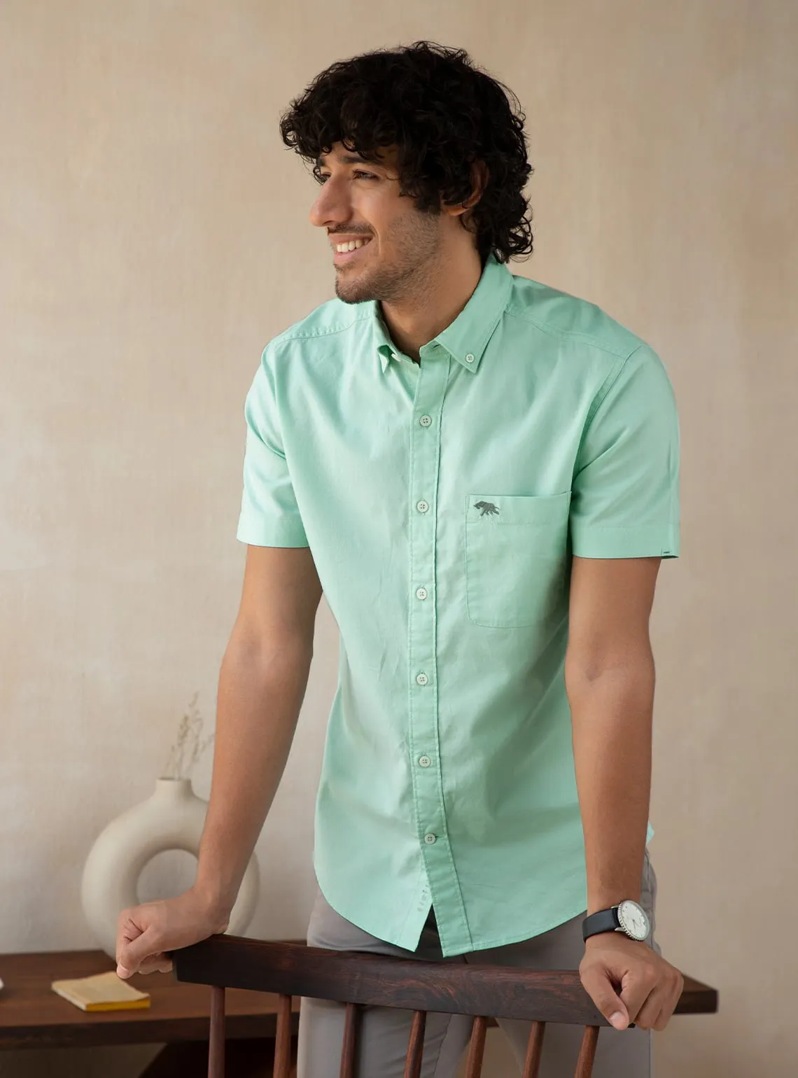 Opal Oxford Half Shirt