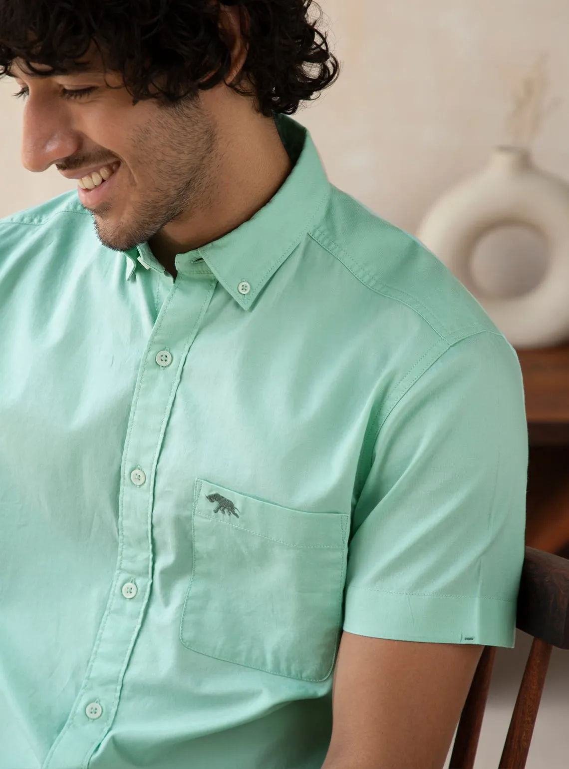 Opal Oxford Half Shirt