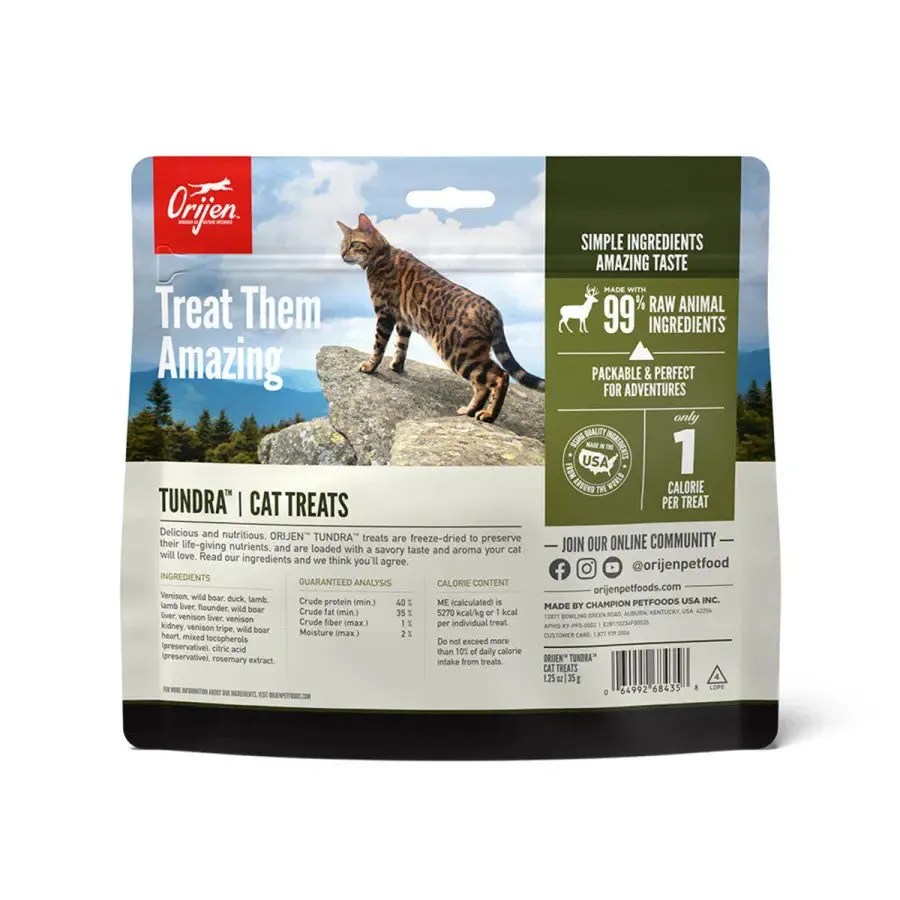 ORIJEN Tundra Grain-Free Freeze-Dried Cat Treats 1.25 oz