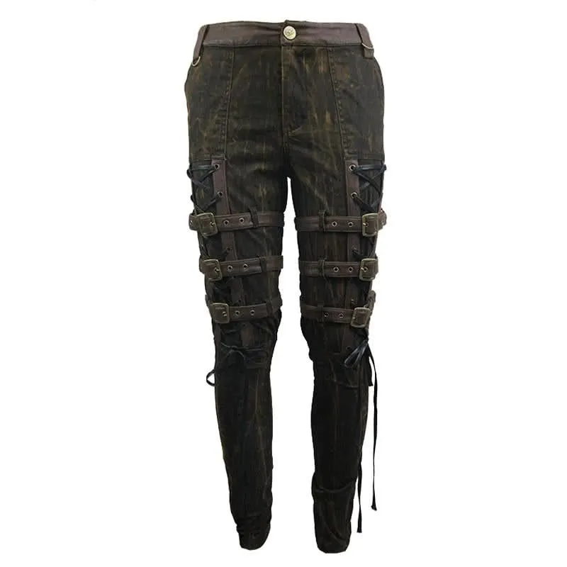 'Outlaw' Steampunk Trousers with  Lace Up Style