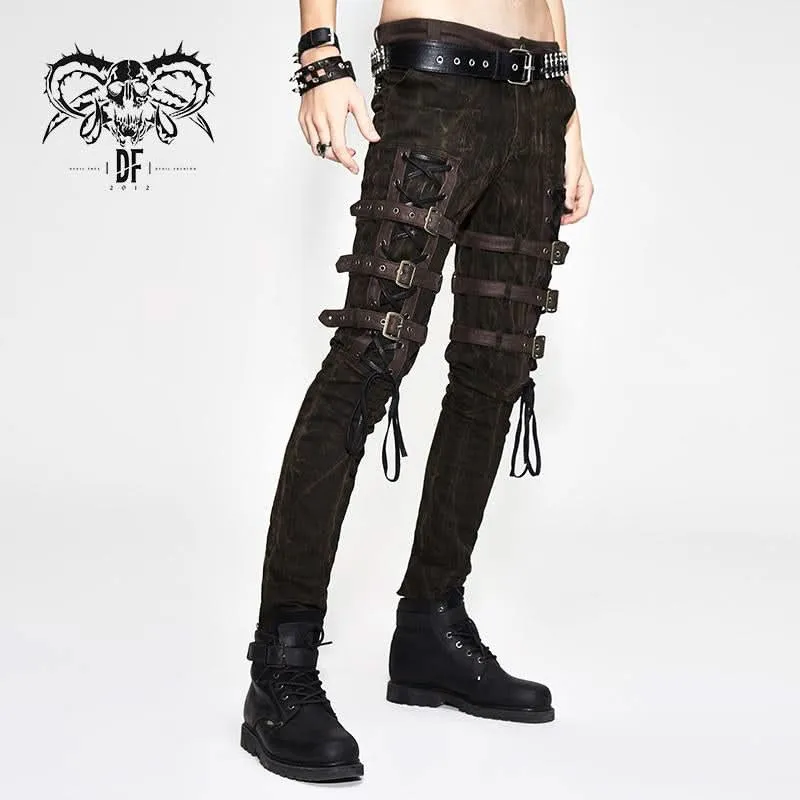 'Outlaw' Steampunk Trousers with  Lace Up Style