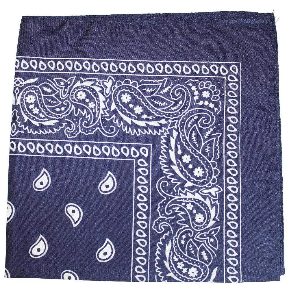 Pack of 48 Paisley Cotton Bandanas Novelty Headwraps - Bulk Wholesale - 22 inches