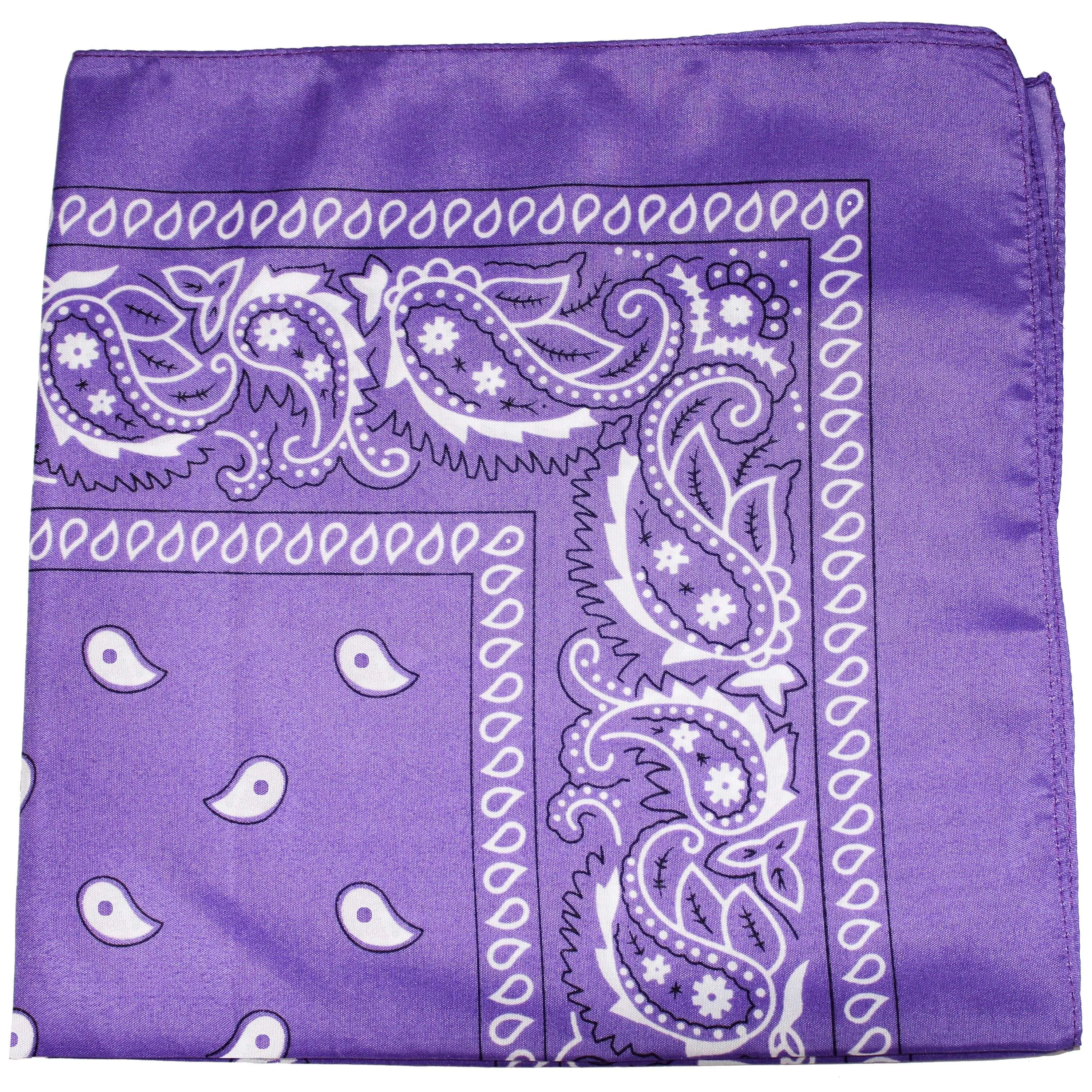 Paisley 100% Polyester Unisex Bandanas - 15 Pack - Bulk Wholesale