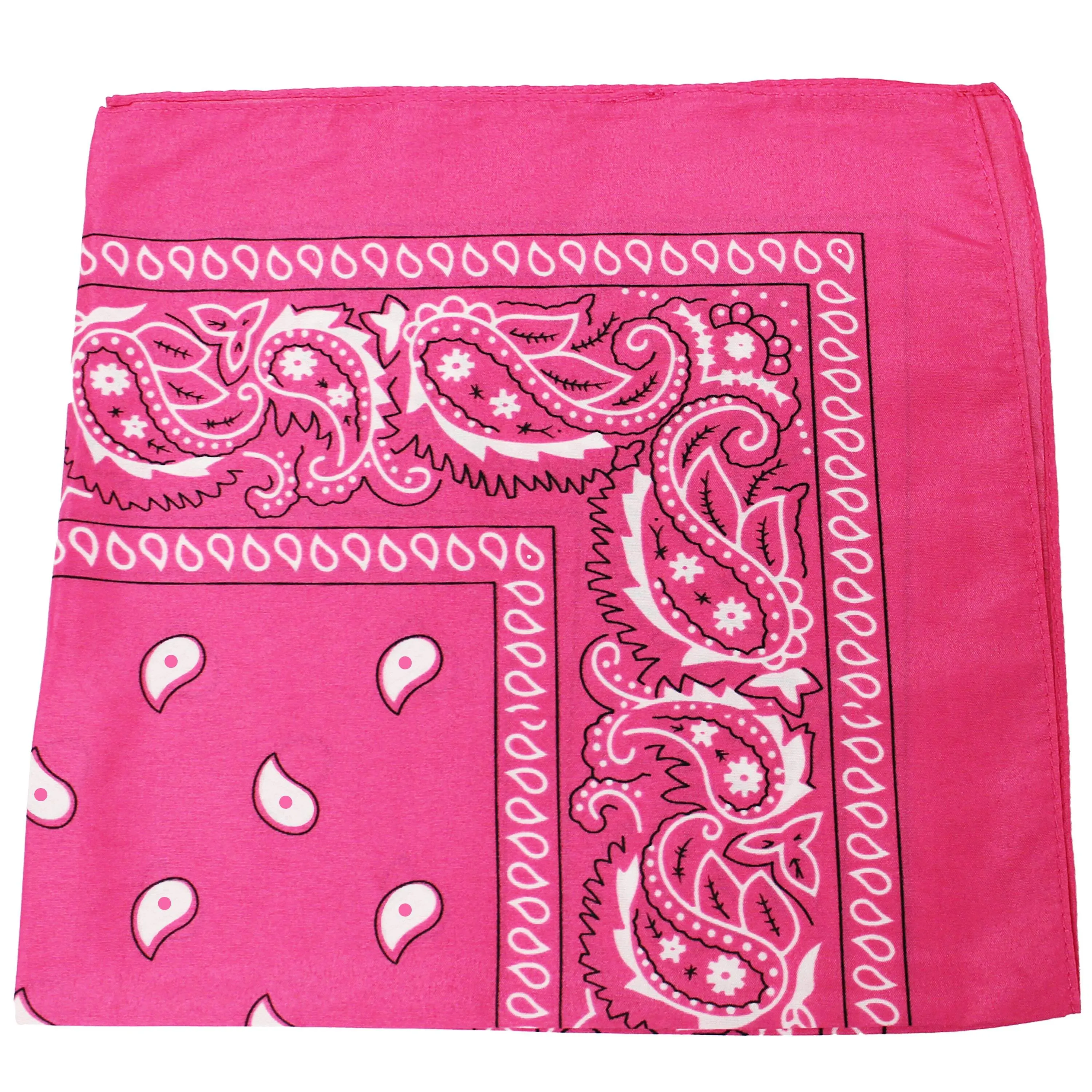 Paisley 100% Polyester Unisex Bandanas - 15 Pack - Bulk Wholesale