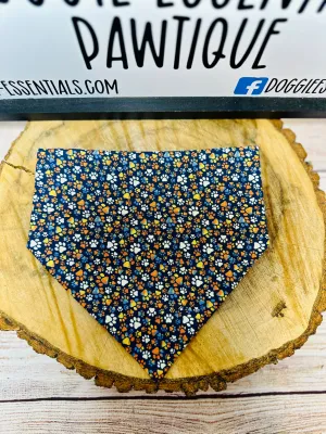 Paw Prints Over the Collar Bandana