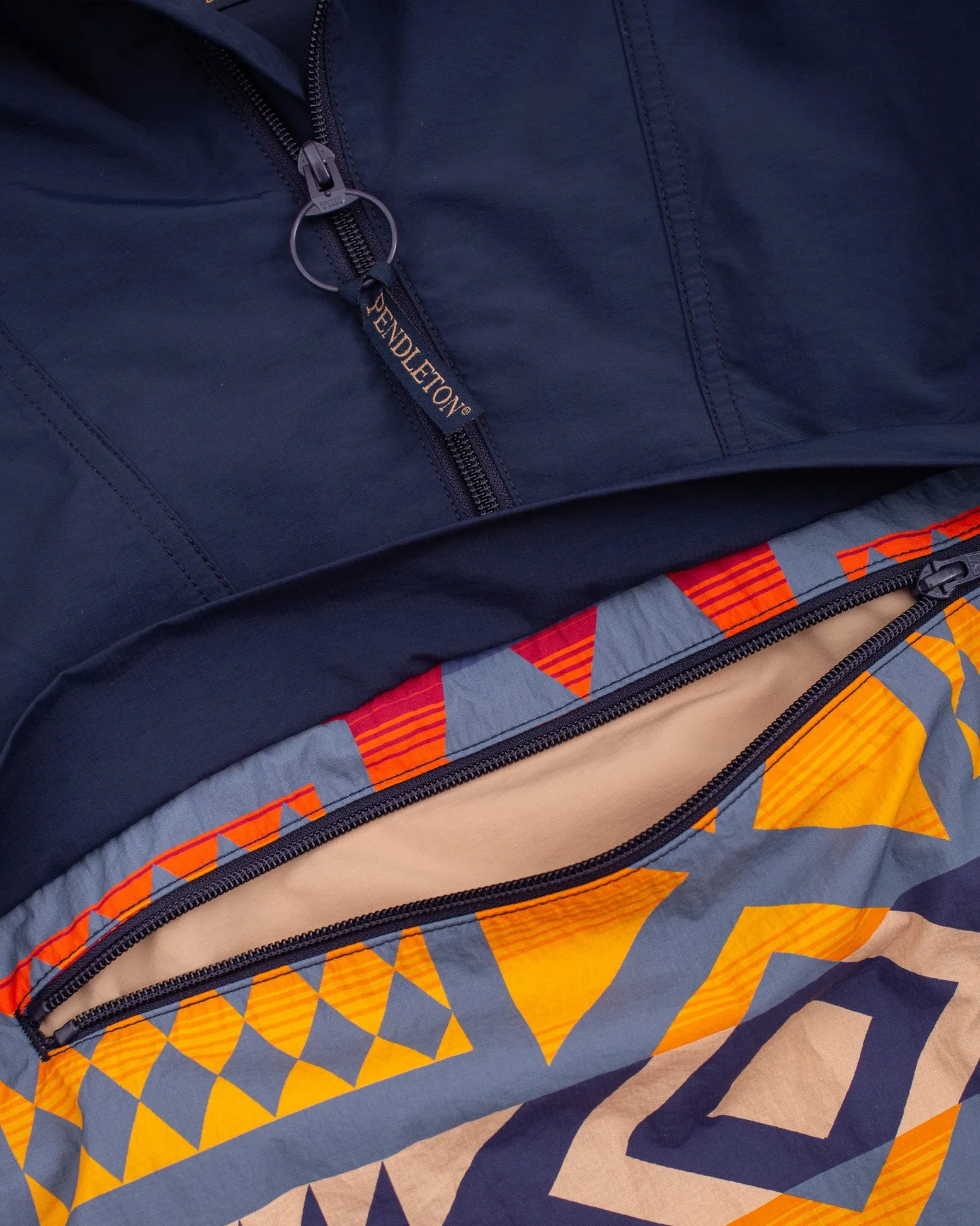 Pendleton Waterproof Anorak - Navy / Fire Legend