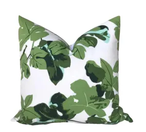 Peter Dunham Outdoor Fig Leaf Pillow Cover in Original on White