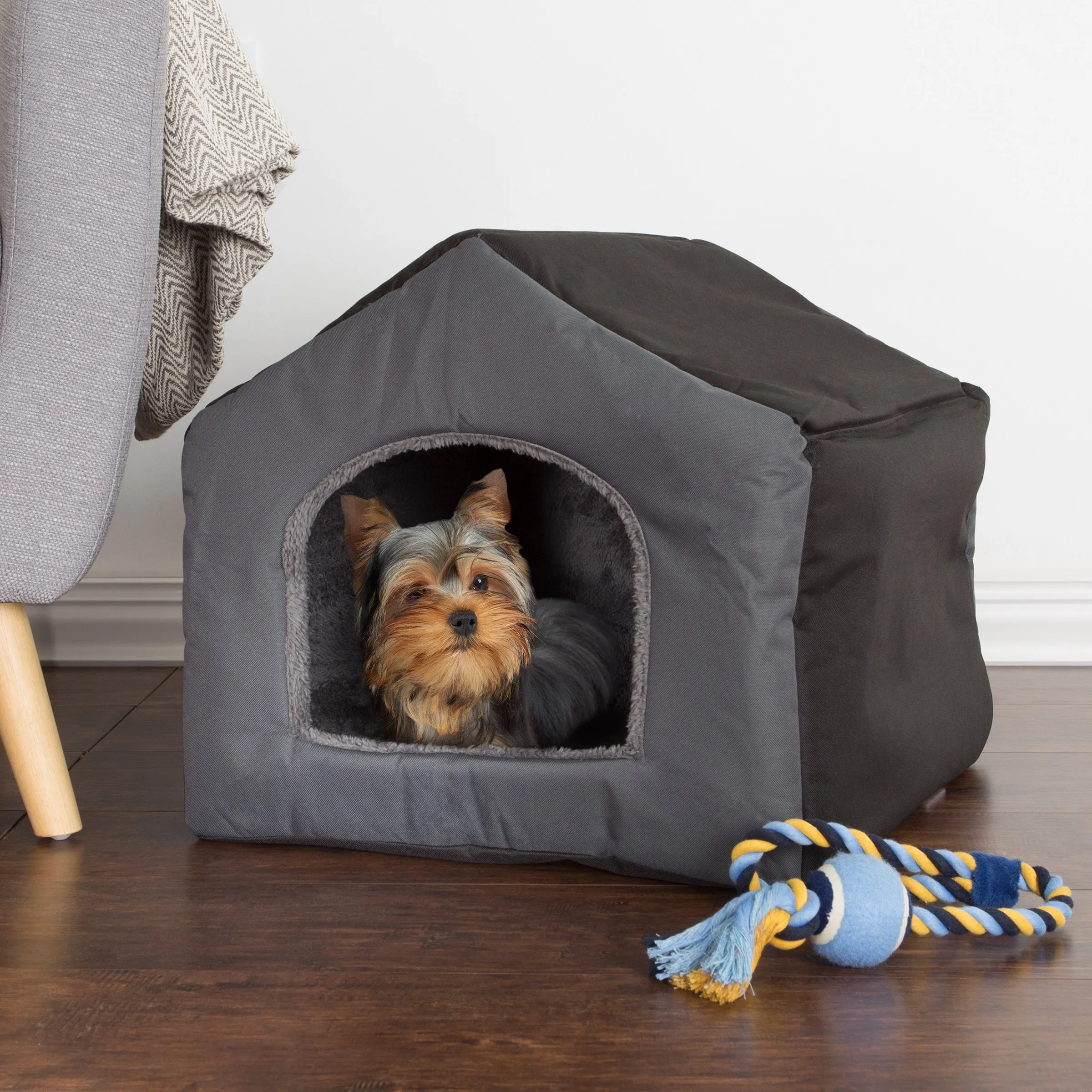 PETMAKER Indoor Dog House for Small Pets, Gray