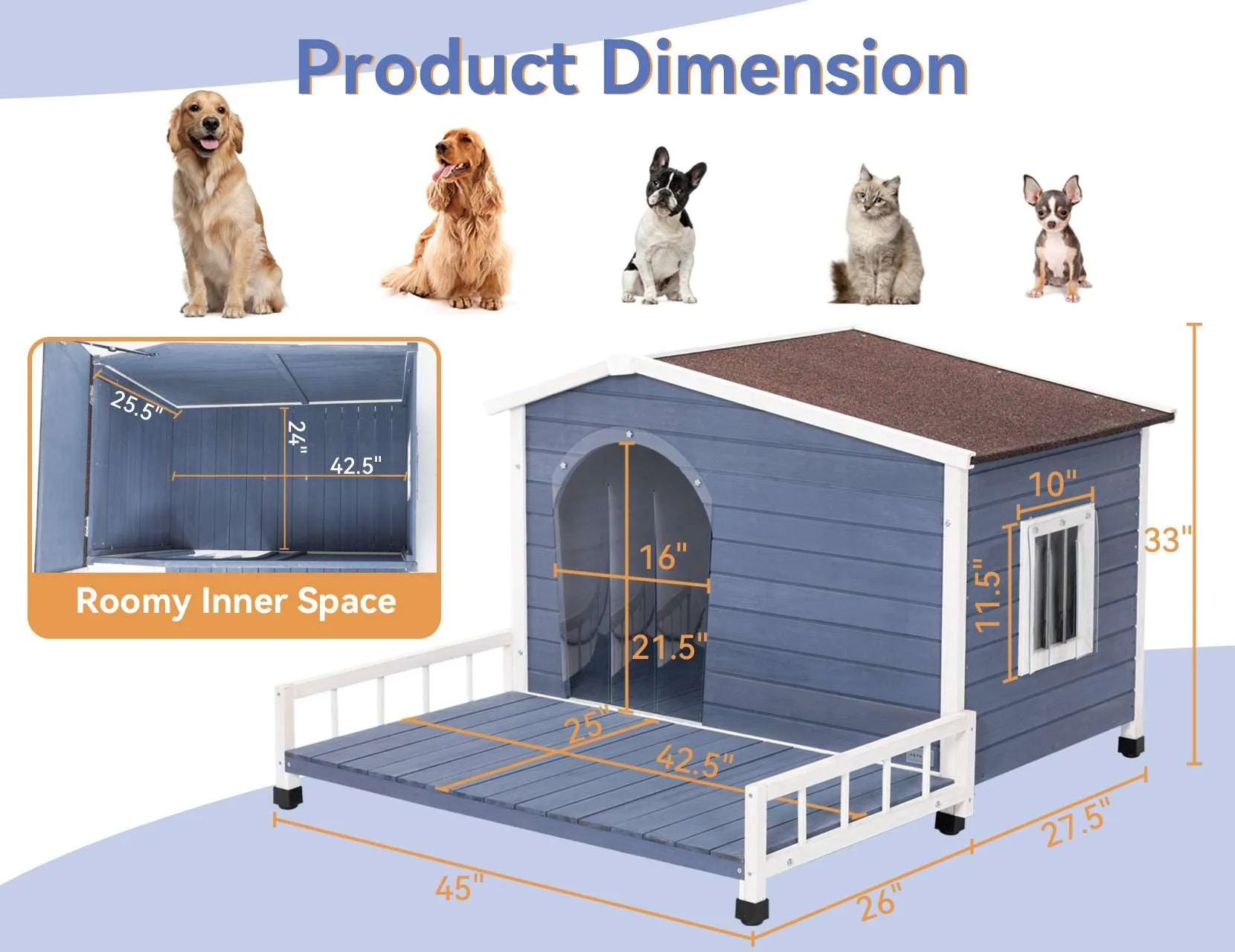 PETSFIT Extra Large Dog Houses