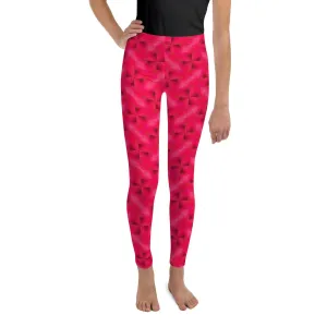 Pink Gradient Youth Leggings 8-20 UV Protection with Four-Way Stretch