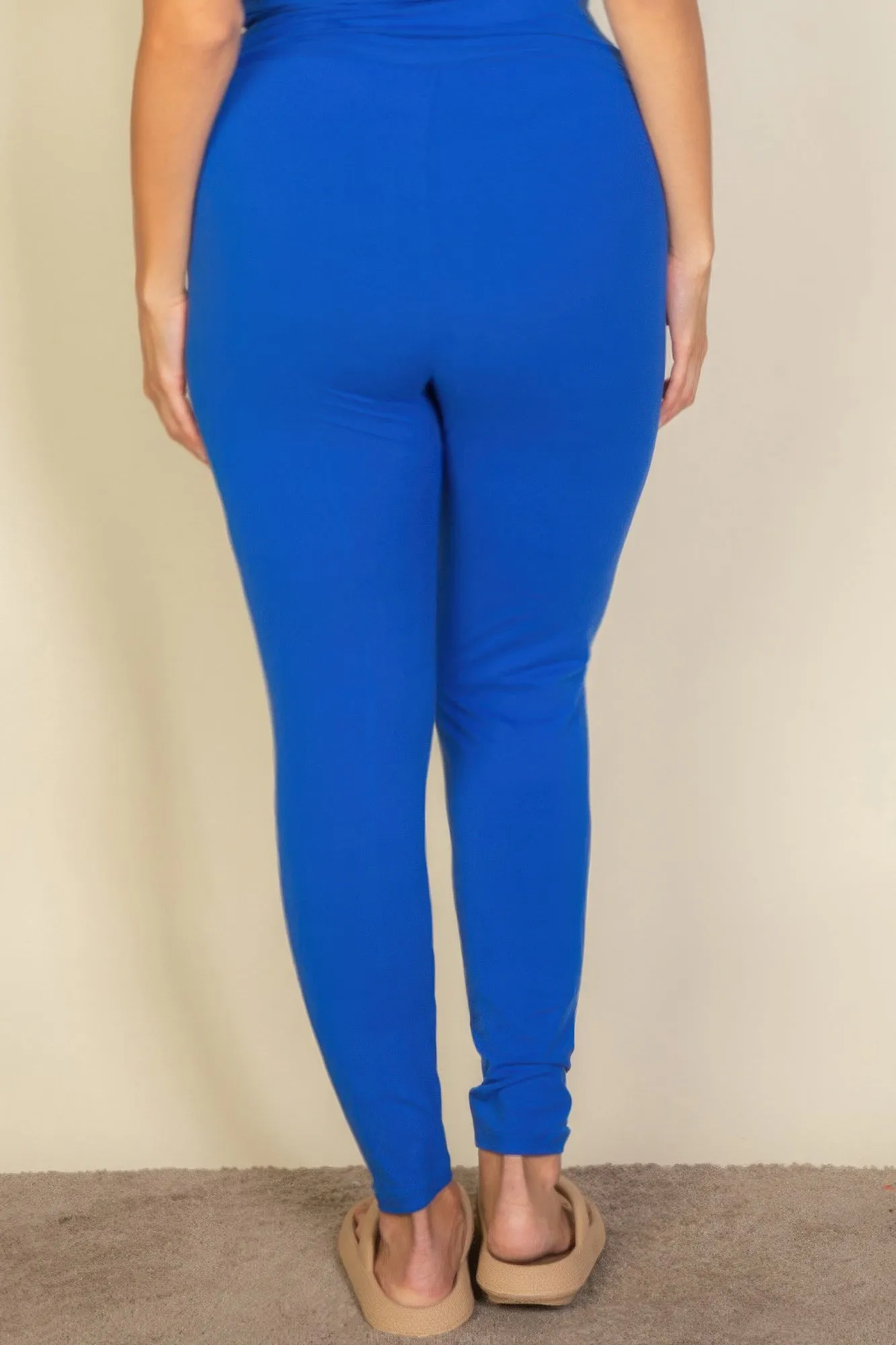 Plus Basic Solid Leggings Available in Sizes 1X-3X