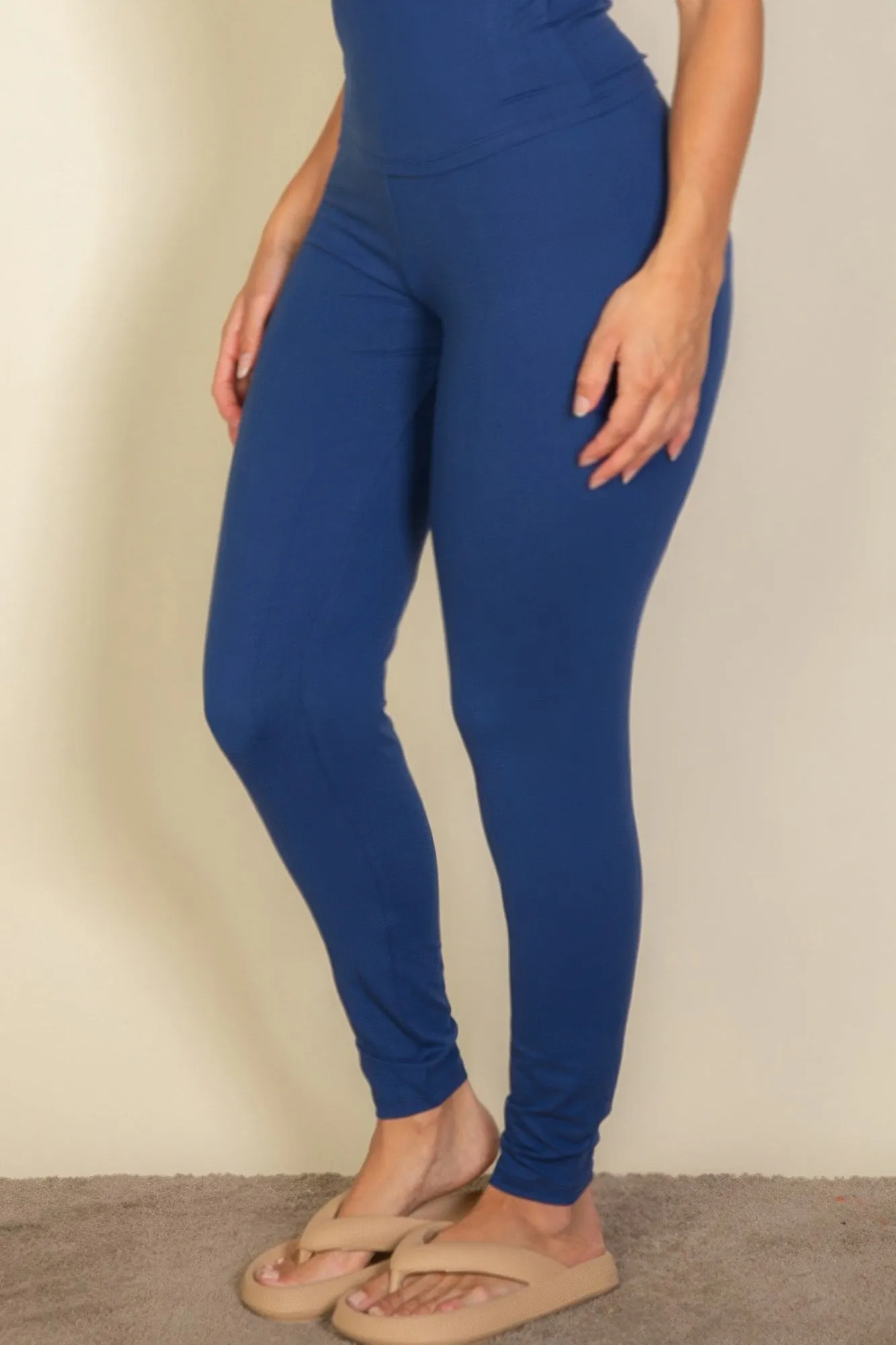 Plus Basic Solid Leggings Available in Sizes 1X-3X