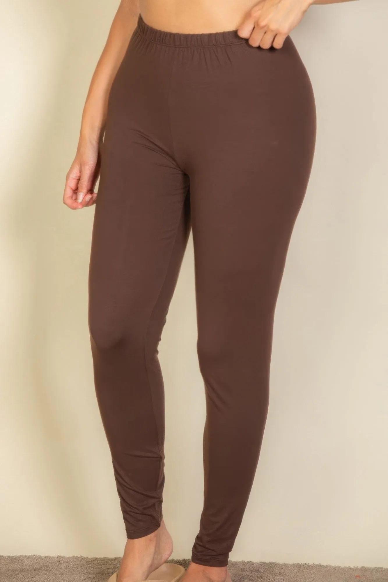 Plus Basic Solid Leggings Available in Sizes 1X-3X