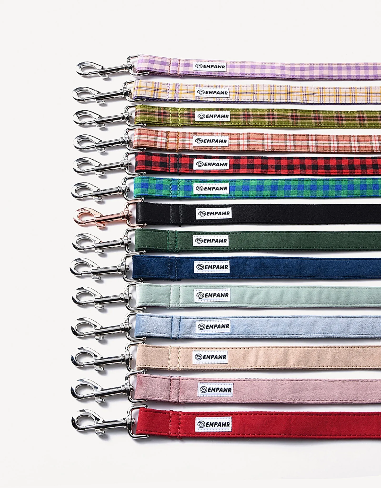 preppy checkered dog leash - bubblegum blue