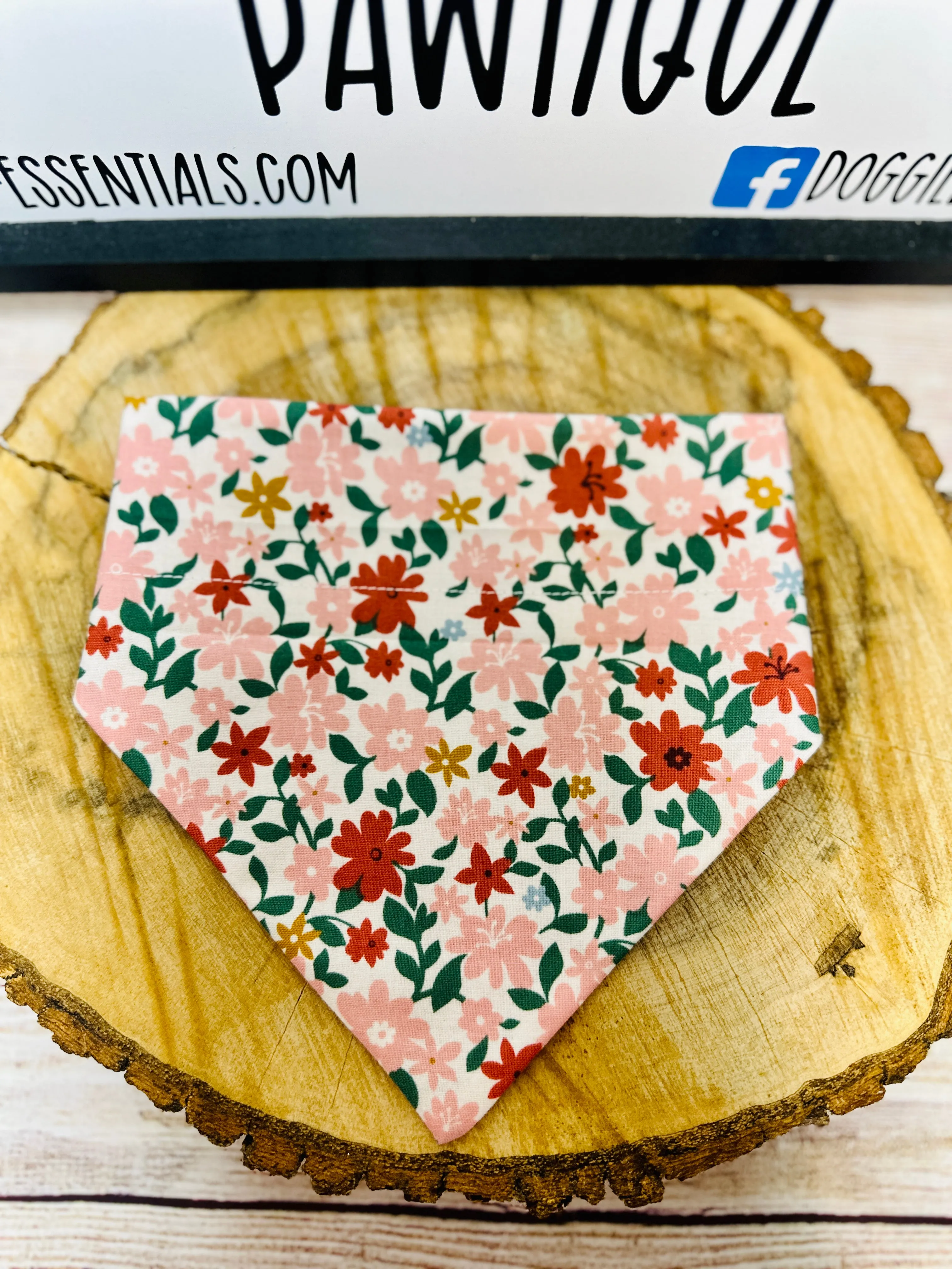 Pretty Petals Over the Collar Bandana