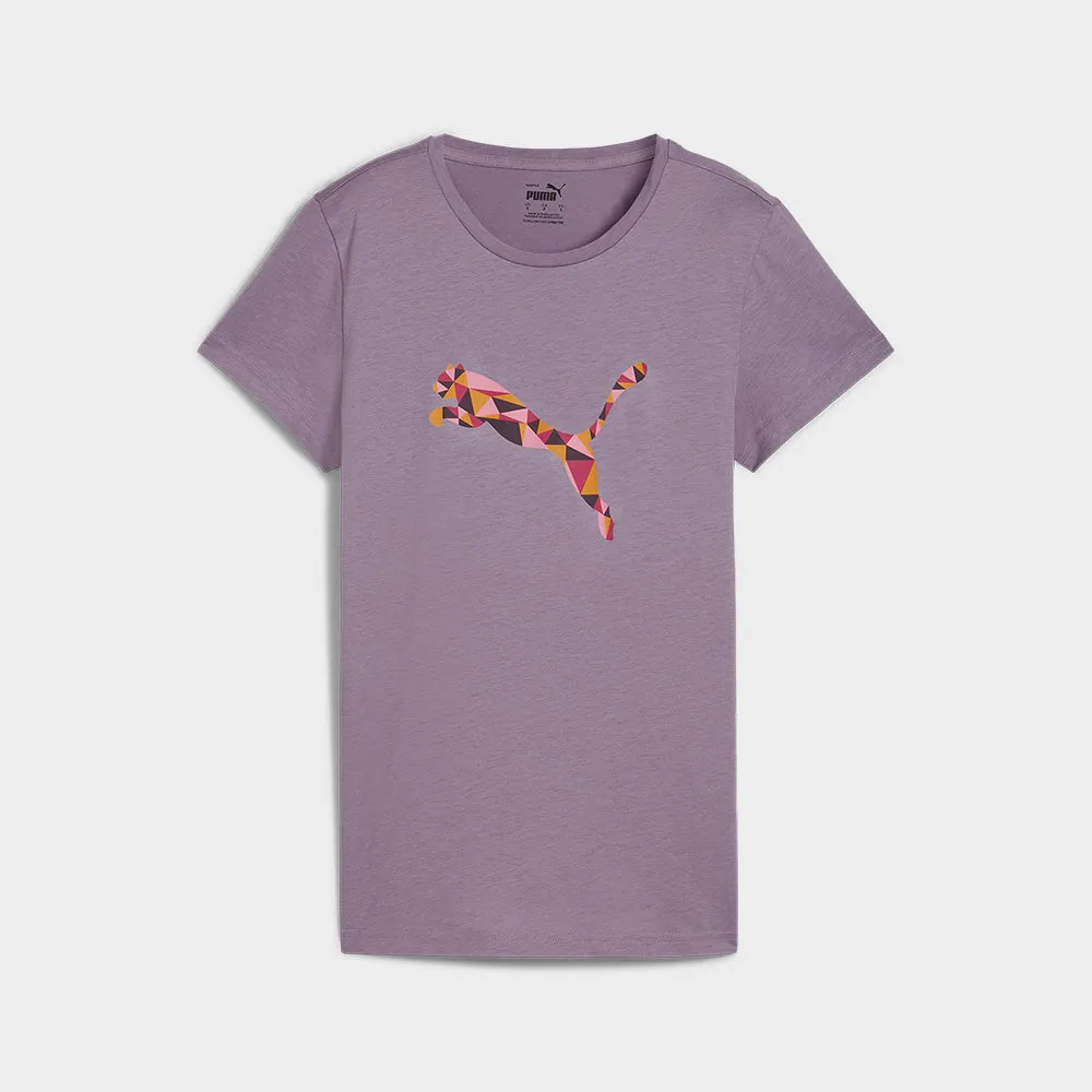 Puma Womens Graphics Cat Tee Purple _ 182021 _ Purple