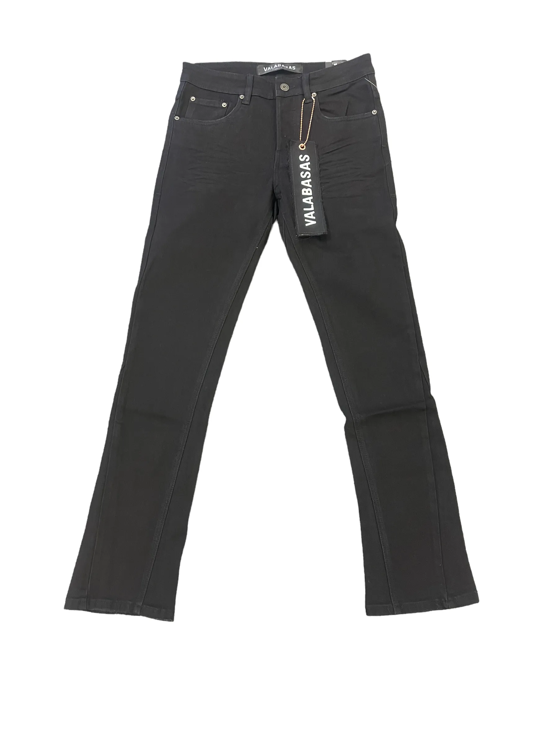 "ESSENCE" BLACK STRAIGHT JEANS