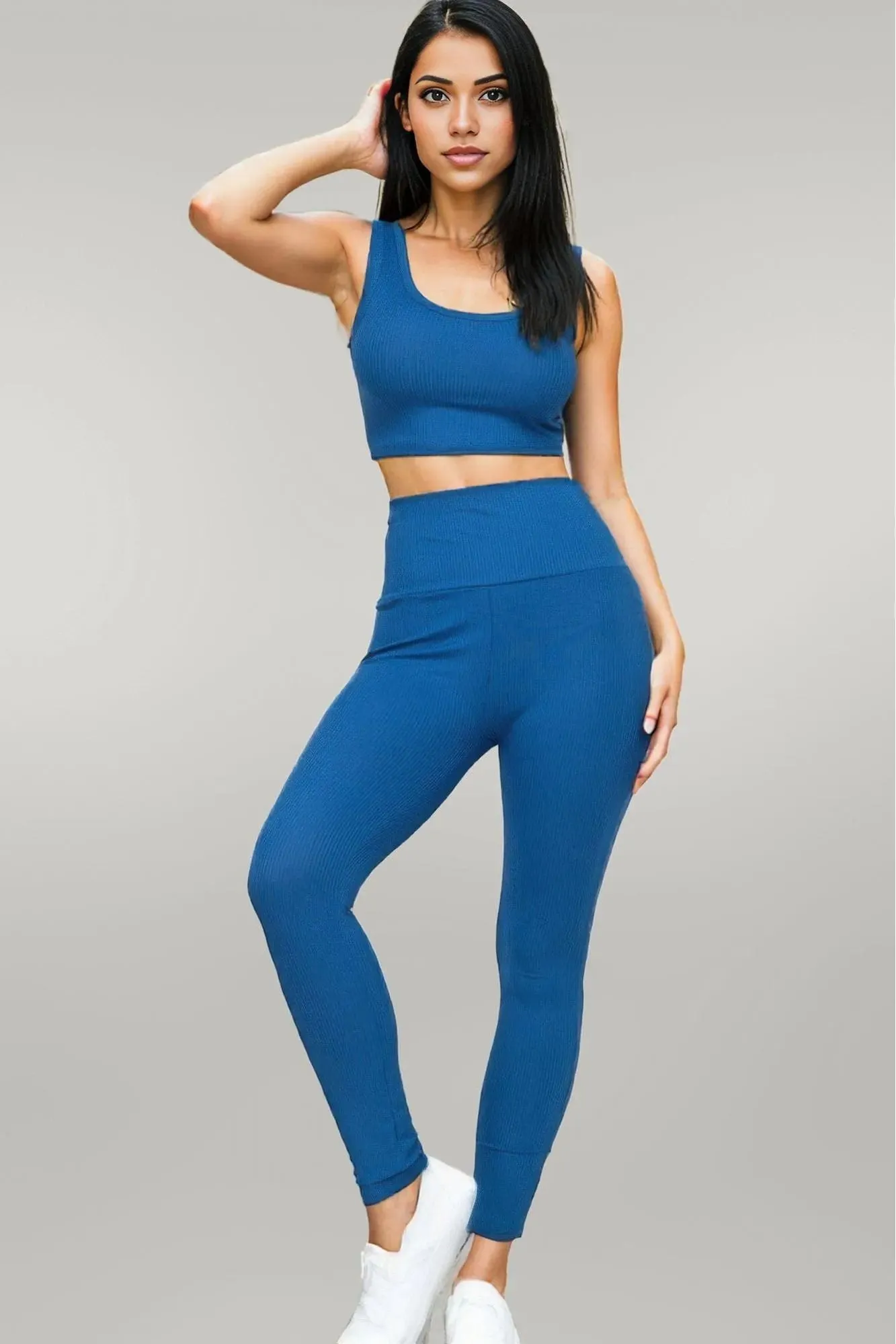 Ribbed Crop Top & Leggings Set