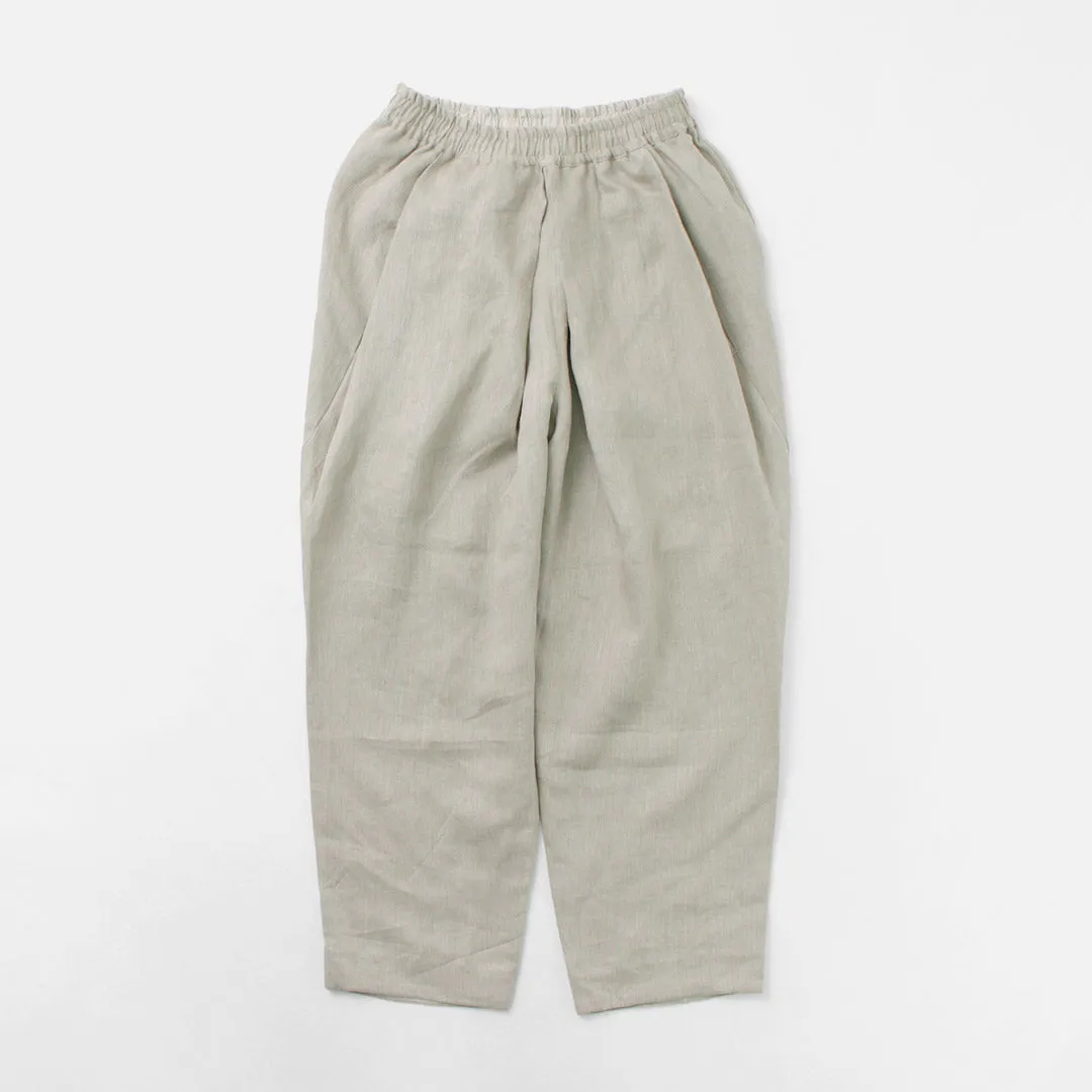 ROCOCO / Vintage Linen Wide Tucked Easy Pants