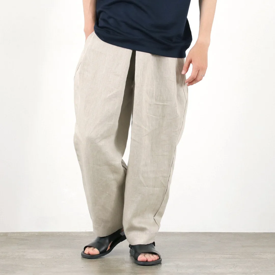 ROCOCO / Vintage Linen Wide Tucked Easy Pants