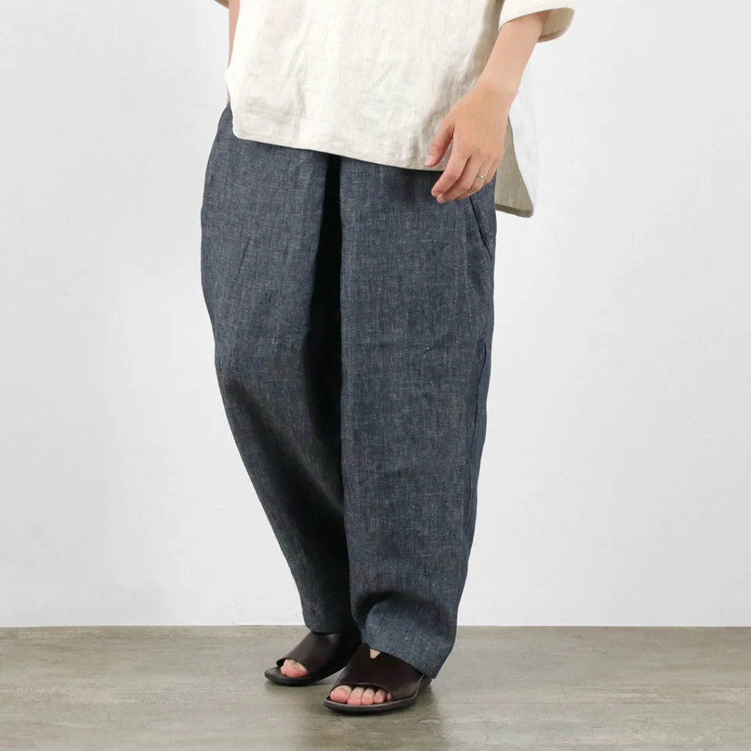 ROCOCO / Vintage Linen Wide Tucked Easy Pants