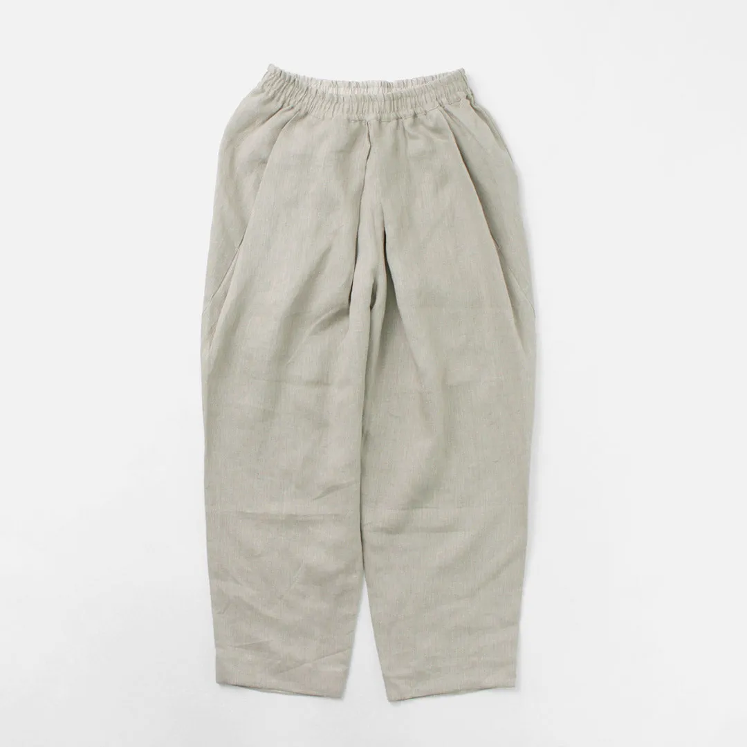 ROCOCO / Vintage Linen Wide Tucked Easy Pants