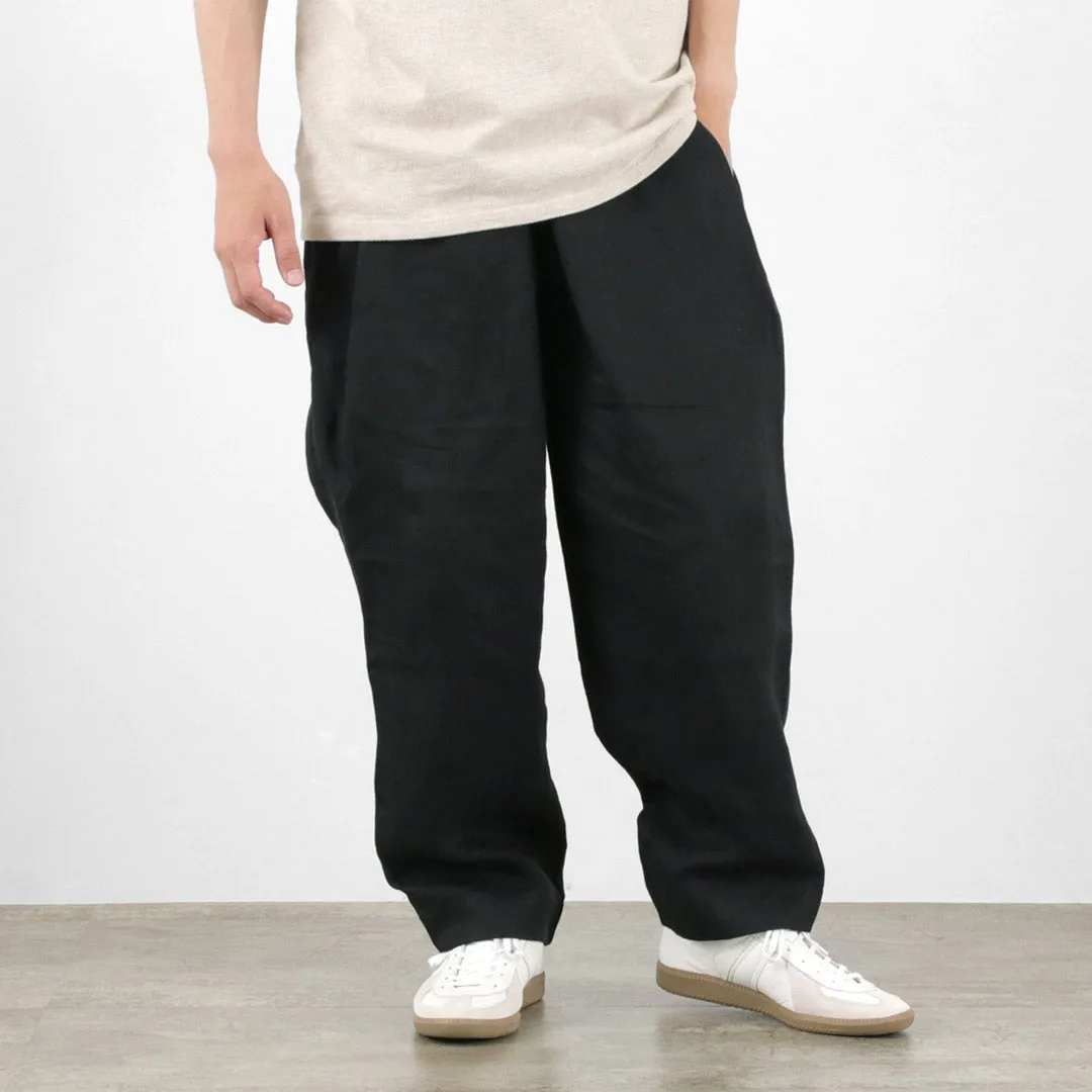 ROCOCO / Vintage Linen Wide Tucked Easy Pants