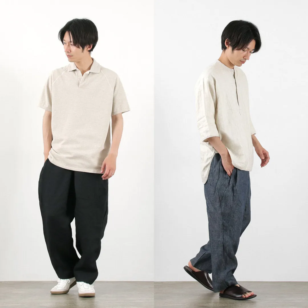ROCOCO / Vintage Linen Wide Tucked Easy Pants