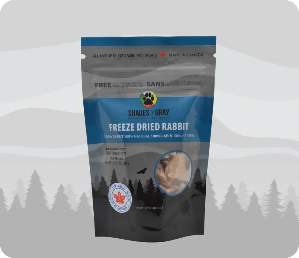 Shades of Gray Indigenous Freeze Dried Rabbit Treats 25g