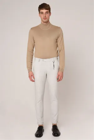 Silver Grey Slim Fit Men's Trousers - Wessi