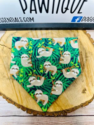 Sleepy Sloth Over the Collar Bandana