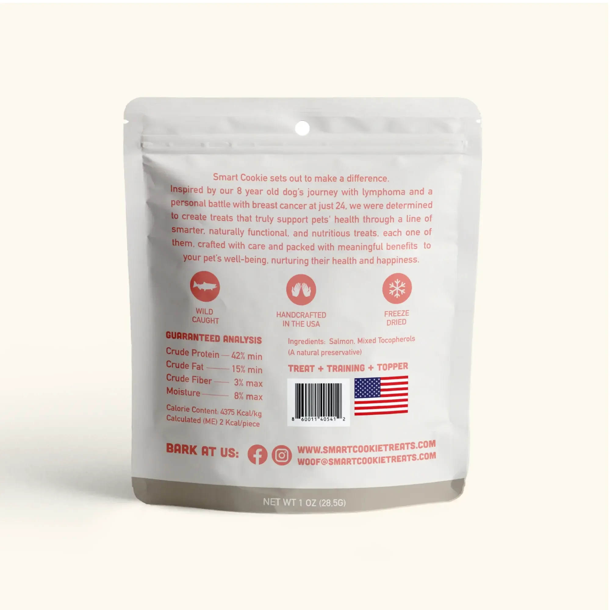 Smart Cookie Freeze-Dried Alaskan Salmon Cat Snacks