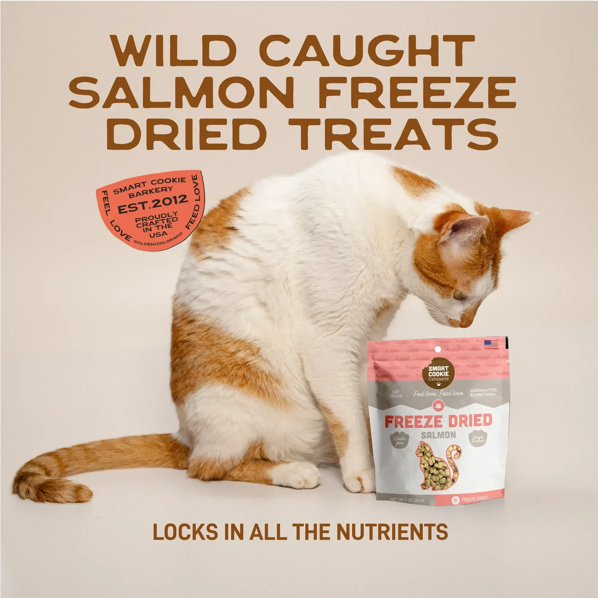 Smart Cookie Freeze-Dried Alaskan Salmon Cat Snacks