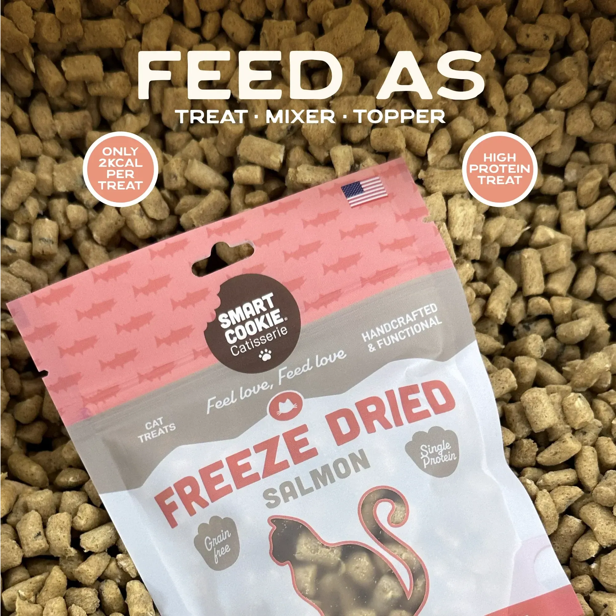 Smart Cookie Freeze-Dried Alaskan Salmon Cat Snacks