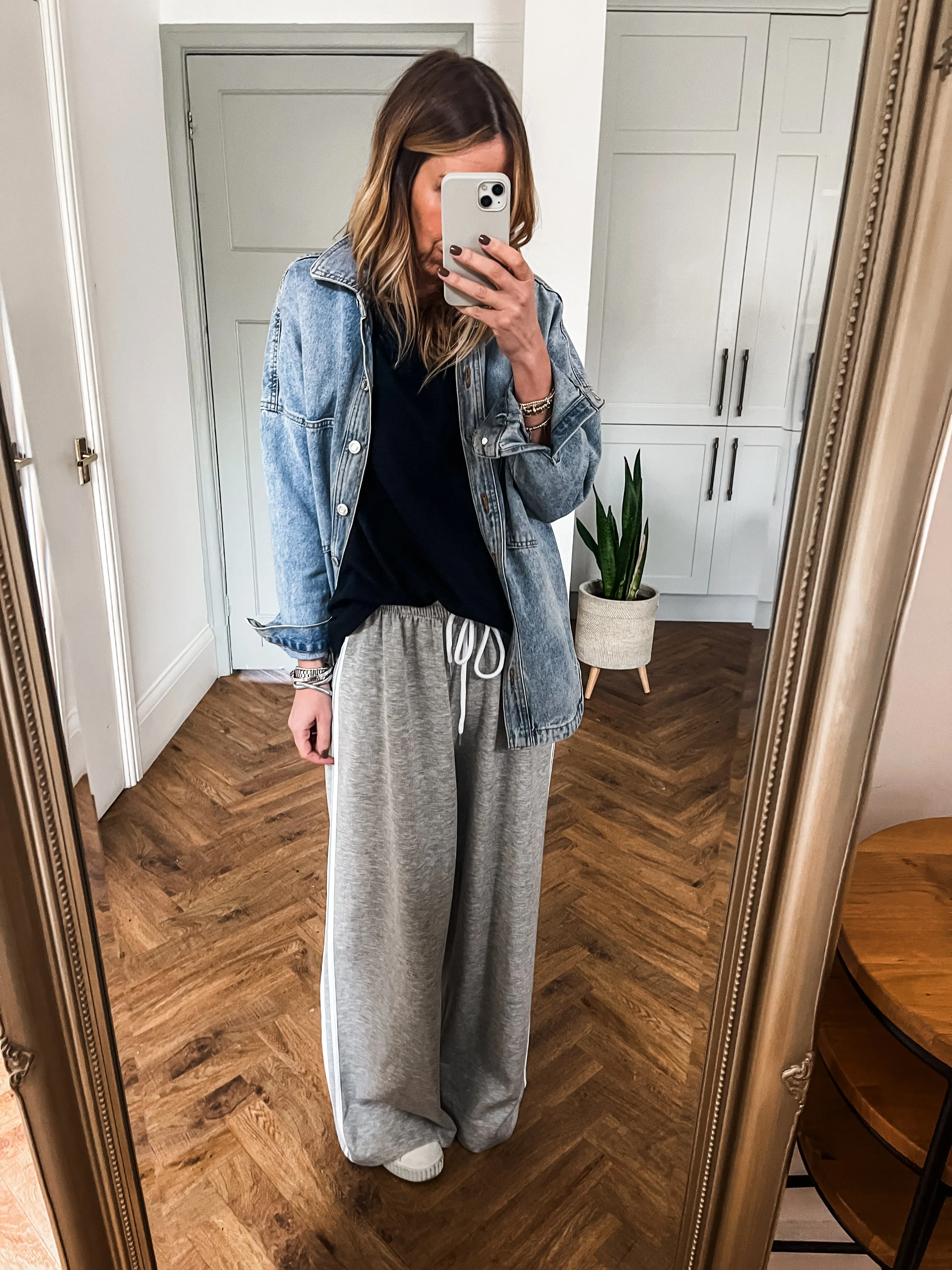 Sports Stripe Wide Leg Joggers