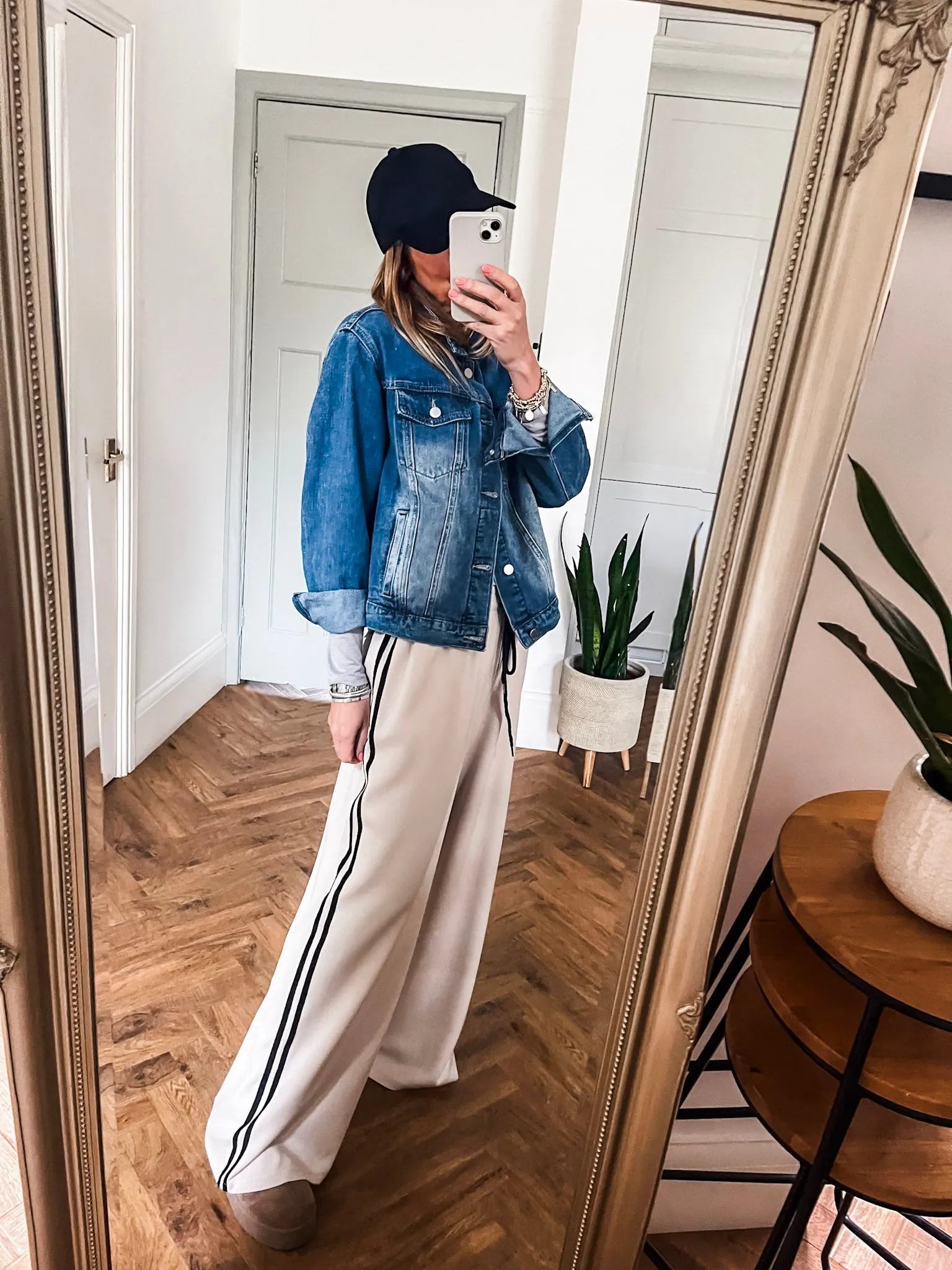 Sports Stripe Wide Leg Joggers