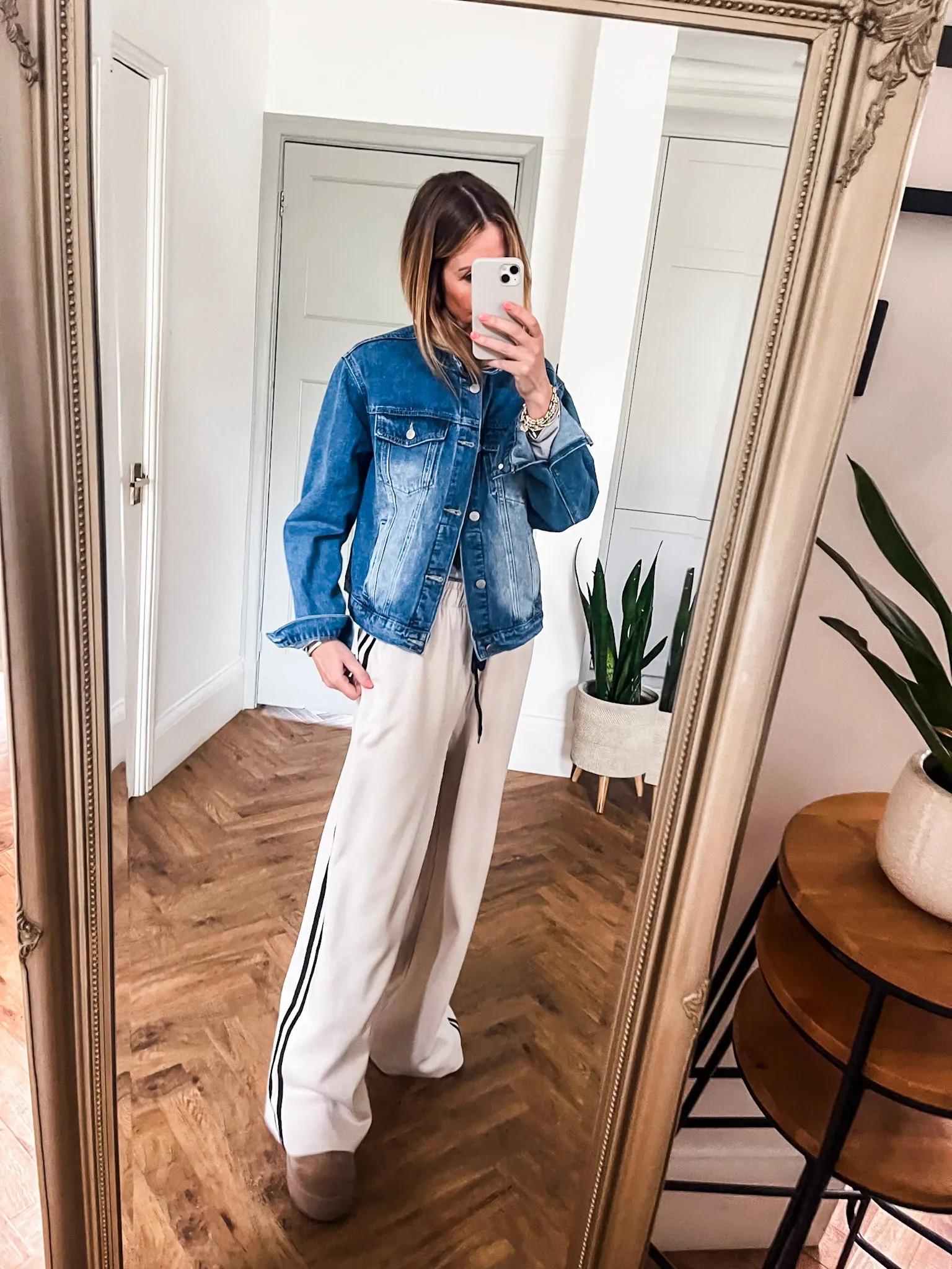 Sports Stripe Wide Leg Joggers