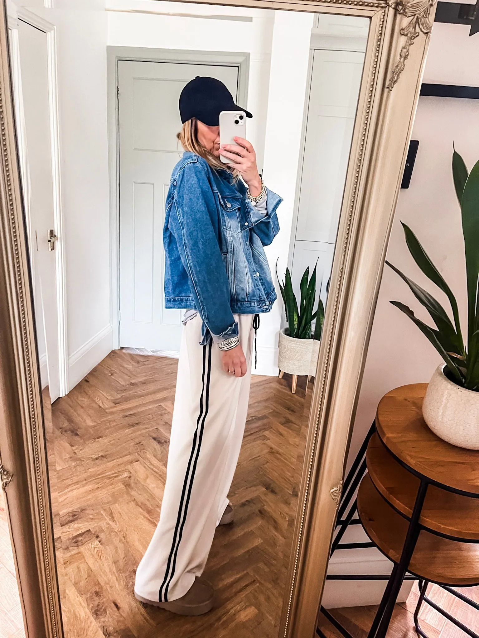 Sports Stripe Wide Leg Joggers