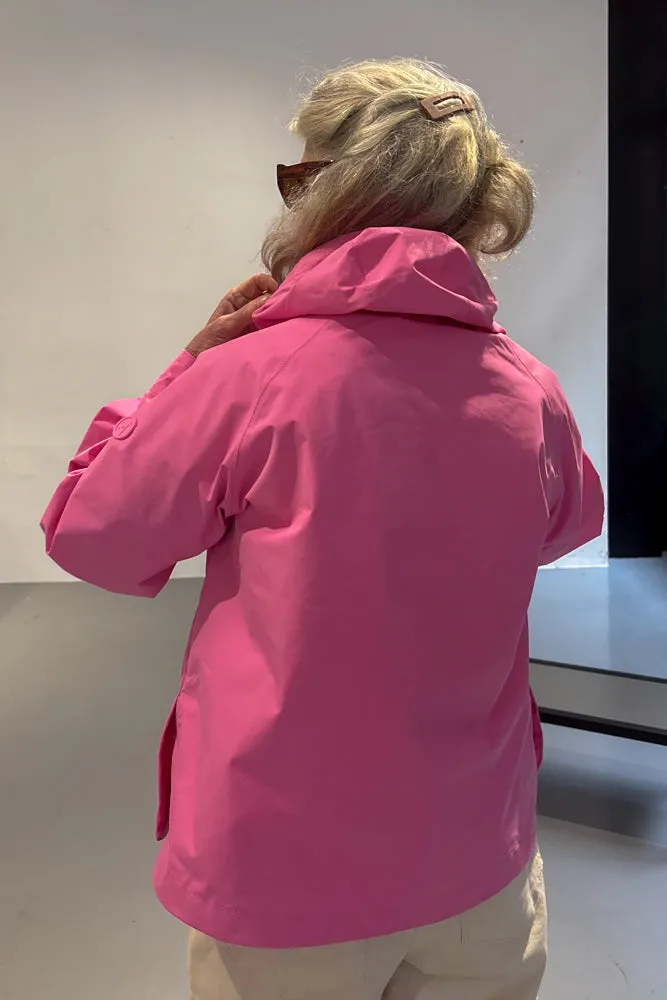 Tant Dhuda Pink Cosmos Short Raincoat