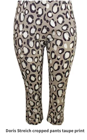 Taupe Print Crops - Doris Streich