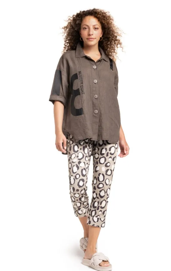 Taupe Print Crops - Doris Streich