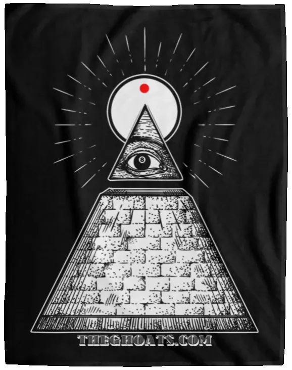 The GHOATS custom design #10. All Seeing Eye. Fleece Blanket - 60x80