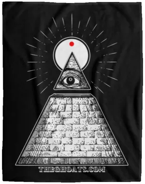 The GHOATS custom design #10. All Seeing Eye. Fleece Blanket - 60x80