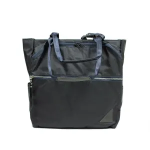 Various convertible tote in navy nylon with luggage strap (restock)