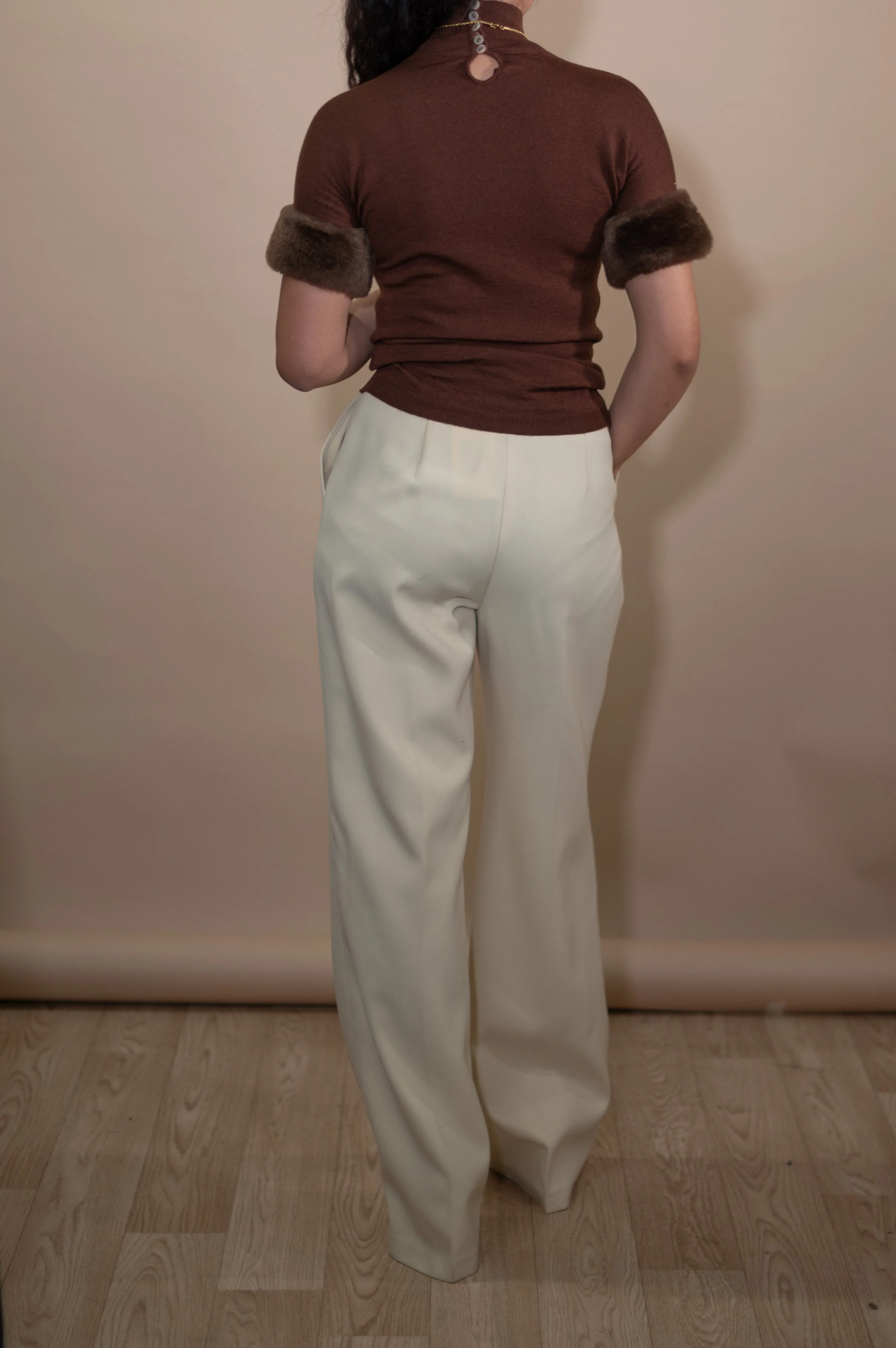 Vintage Bluemarine Mohair Trim Mockneck